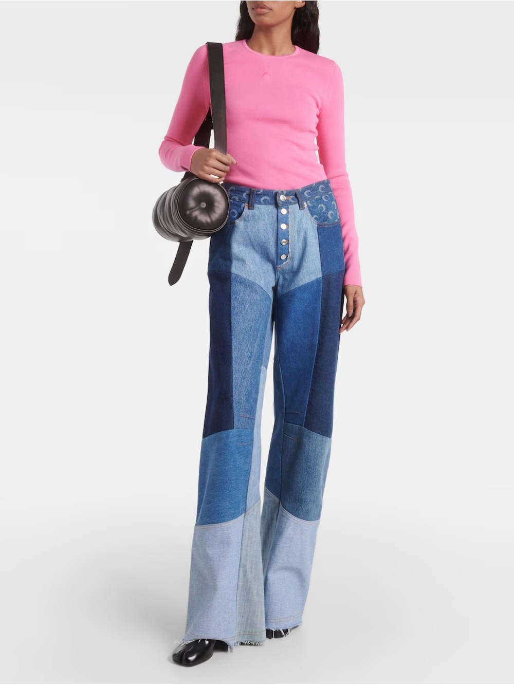 Marine Serre Long-sleeved knitted pullover